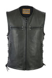 DS146 Men's Zipper Front Single Back Panel Concealed Carry Vest
