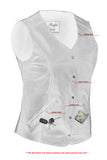 DS204 Women's Stylish Longer Body ¾ Vest - Plain Sides