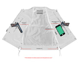 DS178 Upgraded Style Gun Pockets, Hidden 10" Gun Metal Zipper