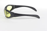 Chopper Padded Motorcycle Glasses Yellow Lens
