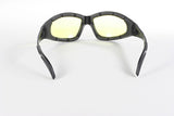 Chopper Padded Motorcycle Glasses Yellow Lens
