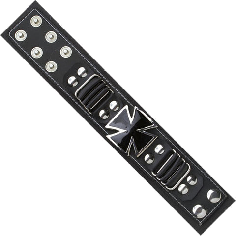 BR-SD1017BK Black iron cross design bracelets.