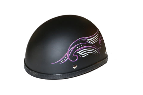 H31PU Novelty Eagle Purple Tribal Wings/Flat Black- Non-DOT