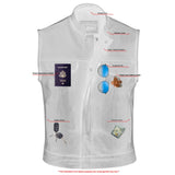 RC189A Concealed Snap Closure, Milled Cowhide, Scoop Collar & Hidden