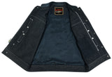 RC900 Men's Leather/Denim Combo Vest