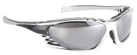 Silver Streak Padded Motorcycle Glasses
