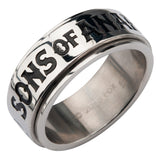 Sons of Anarchy "SOA" Stainless Steel Spinner Ring