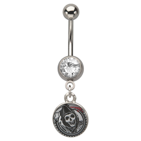 Sons Of Anarchy Reaper Gemstone Navel Ring