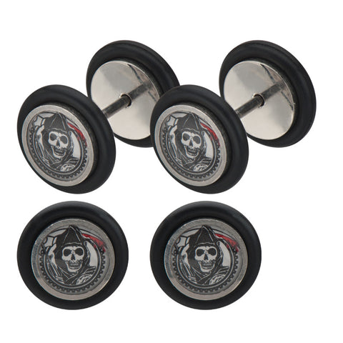 18g Sons Of Anarchy Logo Screwback Earrings