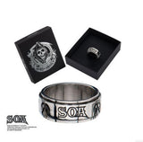 Sons of Anarchy "SOA" Stainless Steel Spinner Ring