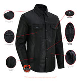 DS770 Men's Premium Lightweight Leather Shirt