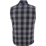 Gray Champ Men’s Gray Black Sleeveless Flannel