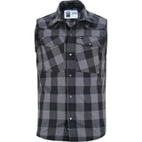 Gray Champ Men’s Gray Black Sleeveless Flannel