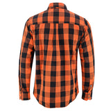 DS4684 Flannel Shirt - Orange and Black