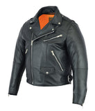 DS737 Men's Modern Full Cut Beltless Biker Jacket