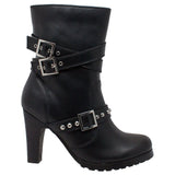 8545 Women's 3-Buckle Boot with Heel