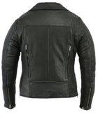 DS894 Women's Modern Longer Beltless Biker Jacket