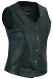 DS204 Women's Stylish Longer Body &frac34; Vest - Plain Sides