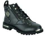 DS9730 Men's 6 Side Zipper Plain Toe Boot