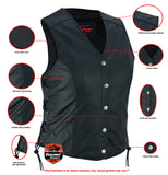 DS211 Women's Light Weight Open Neck Vest