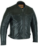 DS754 Men's Modern Crossover Scooter Jacket - Gun Metal Brown