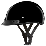 D1-A D.O.T. DAYTONA SKULL CAP- HI-GLOSS BLACK