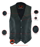 DS104 Men's Plain Side Economy Vest