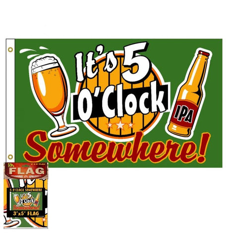 Sf5ocl 5 O'Clock Somewhere 3x5 Flag