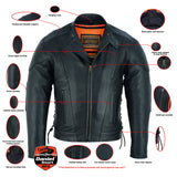 DS777 Men's Vented M/C Jacket Side Laces