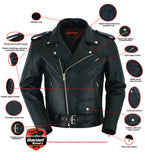 DS761 Motorcycle Armored Classic Biker Leather Jacket