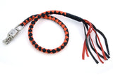 GBW202 Leather Biker Whip-Orange/Black