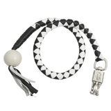 GBW212B Leather Biker Whip-White/black W / White Pool Ball