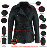 Elan Women's Leather Jacket Black