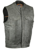 DS191V Concealed Snaps, Premium Naked Cowhide, Hidden Zipper, w/o Col