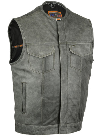 DS191V Concealed Snaps, Premium Naked Cowhide, Hidden Zipper, w/o Col