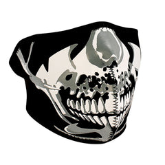 アルミンNew PEX デビルマスク WNFM023H ZAN® Half Mask- Neoprene- Chrome Skull – BikersRings