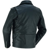 DS710 Economy Motorcycle Classic Biker Leather Jacket - Plain Sides