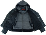 DS877 Women's M/C Jacket with Rub-Off Finish