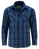 DS4681 Flannel Shirt - Daze Blue and Black