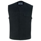 DM981BK Concealed Snaps, Denim Material, Hidden Zipper, w/o Collar