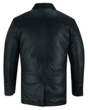 Retro Trim Men's Sheep Skin Leather Blazer