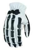 Glove Grace White and Black Skeleton Hand Riding Glove