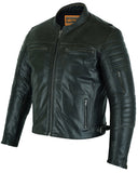 DS754 Men's Modern Crossover Scooter Jacket - Gun Metal Brown