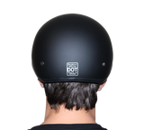 D1-A D.O.T. DAYTONA SKULL CAP- HI-GLOSS BLACK