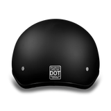 D1-BNS D.O.T. DAYTONA SKULL CAP W/O VISOR - DULL BLACK