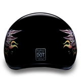 D6-SKW D.O.T. DAYTONA SKULL CAP - W/ SKULL WINGS