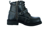 DS9766 Women's Boots with Side Zipper and Single Strap