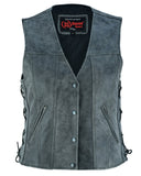 DS205V Women's Gray Single Back Panel Concealed Carry Vest