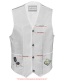 DS115 Men's Single Back Panel Concealed Carry Vest