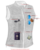 DS229  Women's Premium Single Back Panel Concealment Vest - GRAY